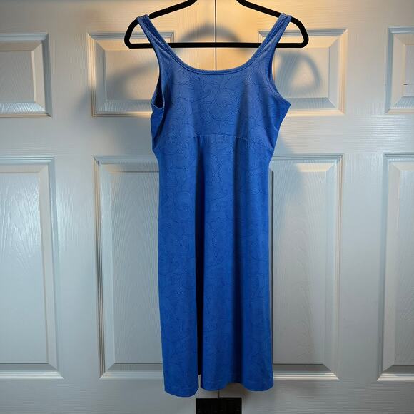Columbia PFG Performance Womens Fishing Gear Tank Dress Size Small Blue/White - Picture 3 of 9